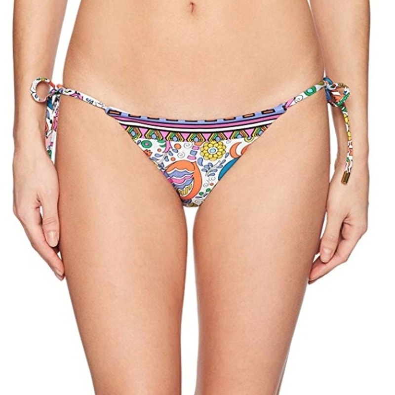 Trina Turk Bikini Bottom Sz 4 Tie Side Nwt Swim Jungle Beach Paisley Floral